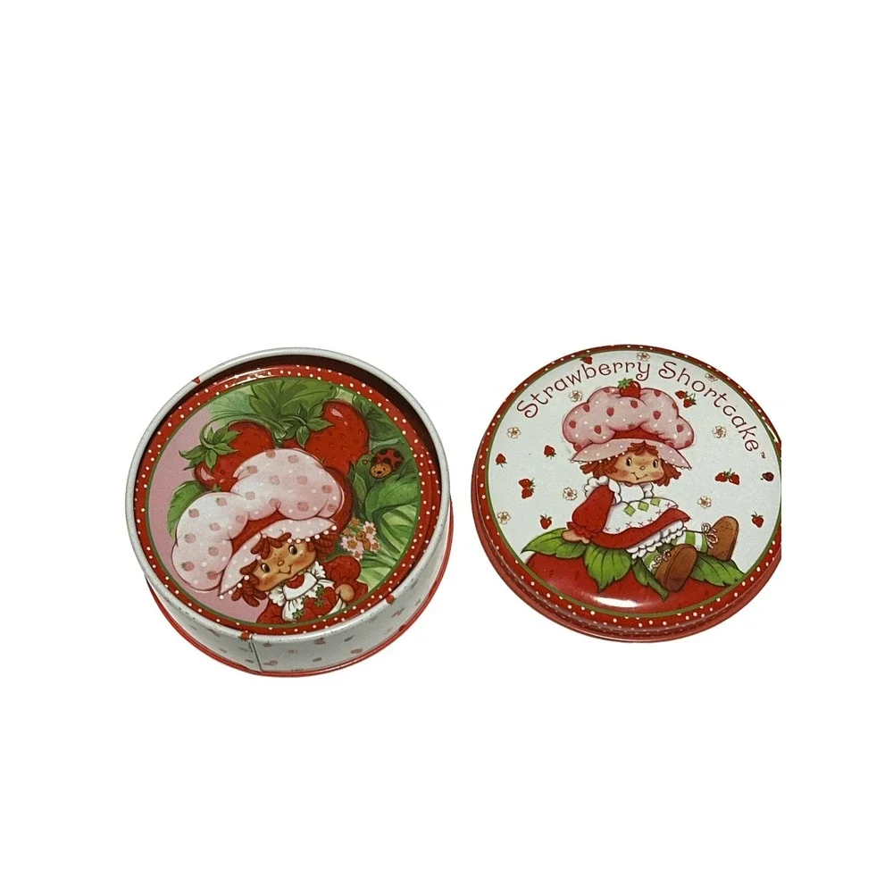 Vintage Strawberry Shortcake 2002 Coaster Set Includes Four In Round Tin Holder